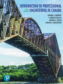 Andrews G., Introduction to Professional Engineering in Canada, 5th ed, 2018