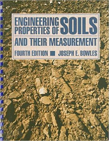 Bowles J. E., Engineering Properties of Soils and Their Measurement, 3rd ed, 1986