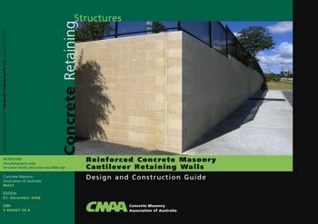 CMAA, Reinforced Concrete Masonry Cantilever Retaining Walls, 2008