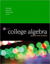 College Algebra - Graphs And Models, 6th ed, 2017