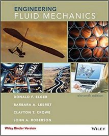 Elger D. F., Engineering Fluid Mechanics, 11th ed, 2015