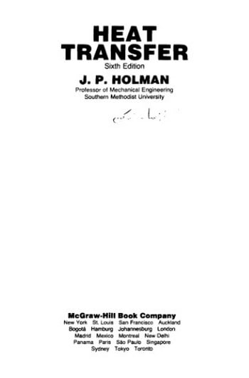 Holman J., Heat Transfer, 6th ed, 1986