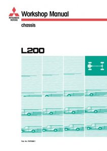 Mitsubishi Motors Workshop Manual Chassis L200, 1996