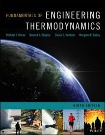 Moran M. J., Fundamentals of Engineering Thermodynamics, 9th ed, 2018