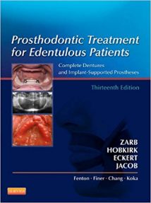 Prosthodontic Treatment For Edentulous Patient, 13th ed, 2013